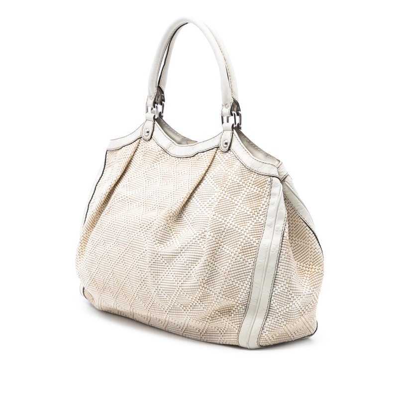 Large Diamante Raffia Sukey Tote - Image 2