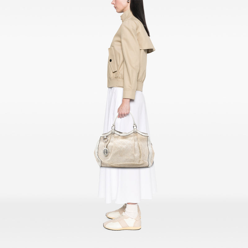 Large Diamante Raffia Sukey Tote - Image 7