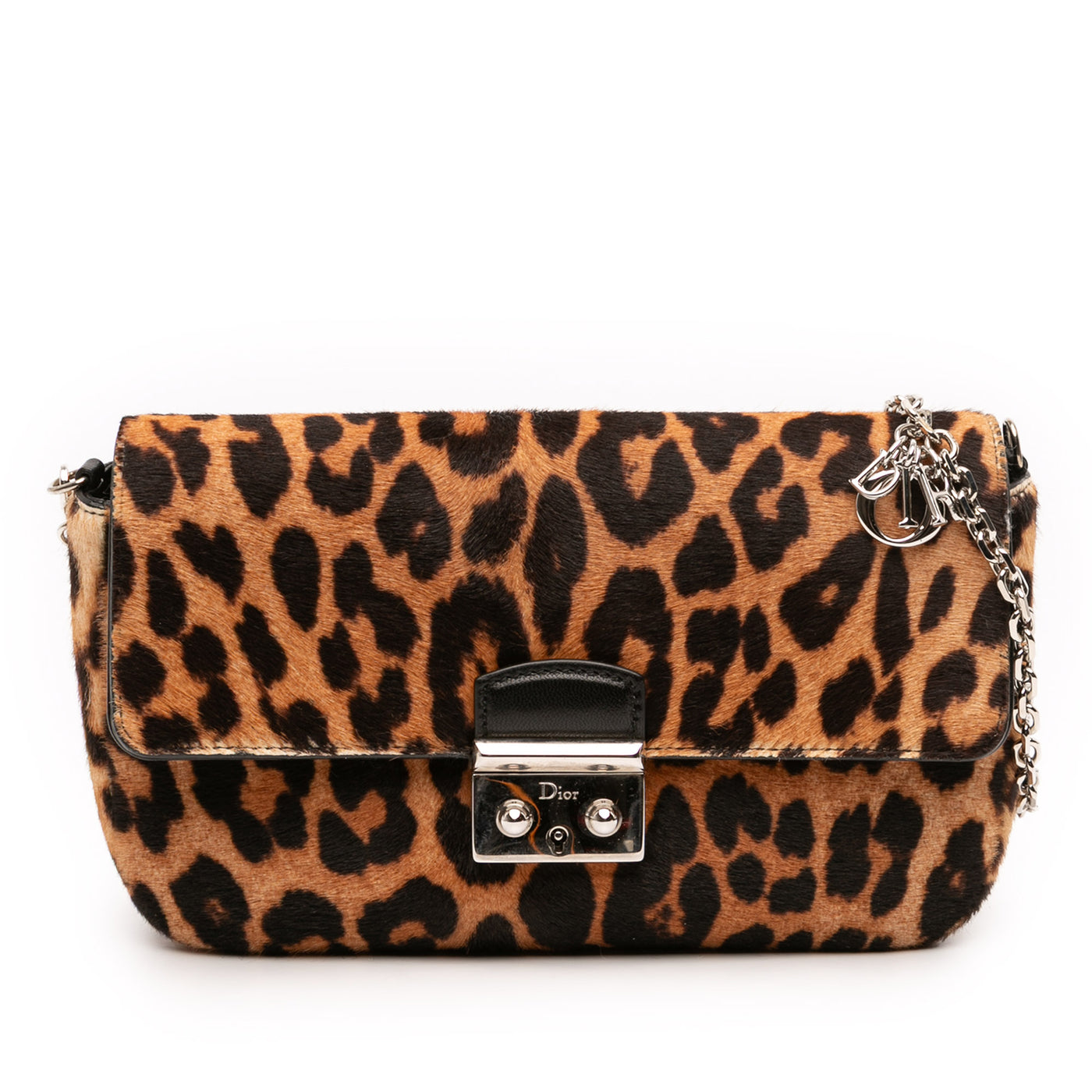 Leopard Print Pony Hair Miss Dior Chain Flap - Image 1