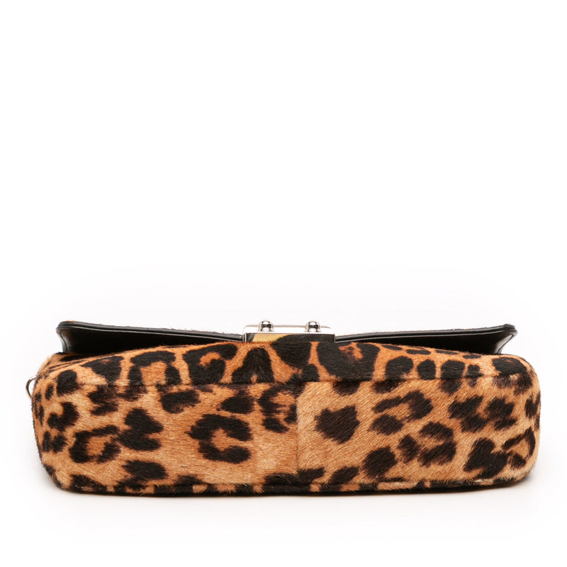 Leopard Print Pony Hair Miss Dior Chain Flap - Image 3