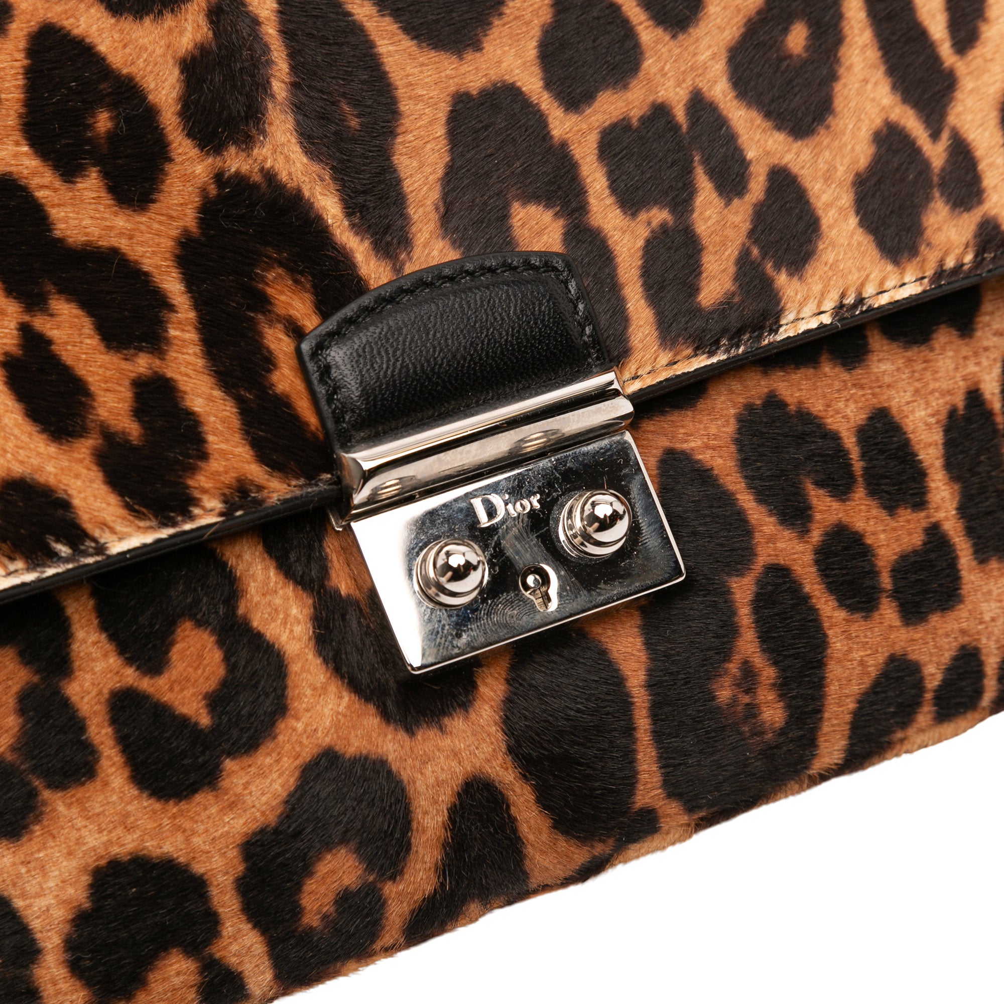 Leopard Print Pony Hair Miss Dior Chain Flap - Image 7