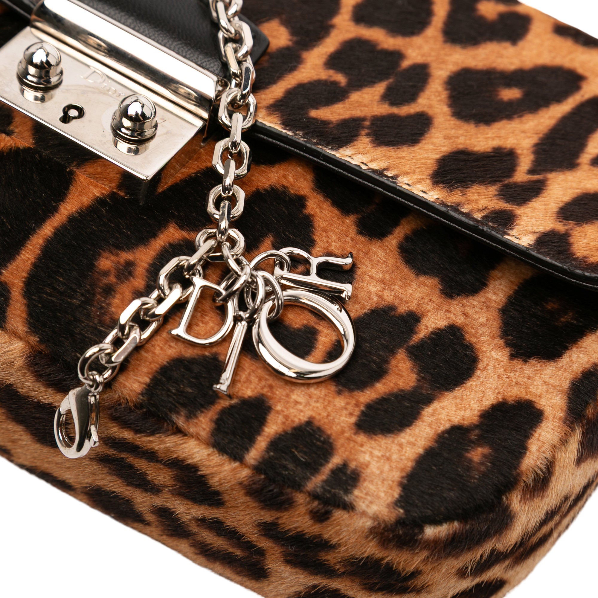 Leopard Print Pony Hair Miss Dior Chain Flap - Image 9