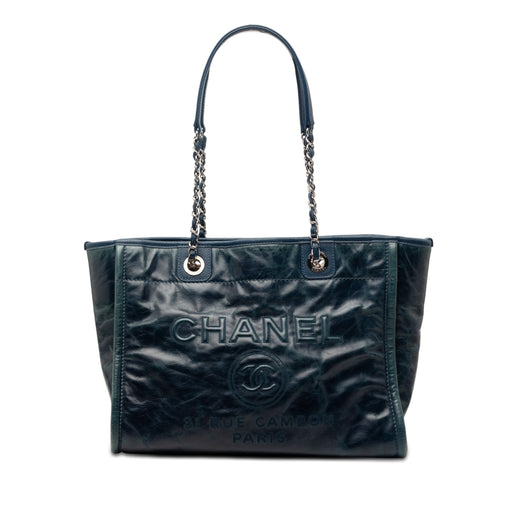 Small Glazed Calfskin Deauville Tote - Image 1