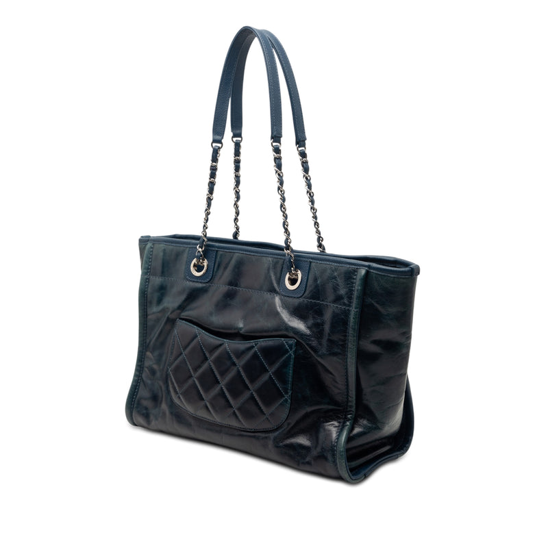 Small Glazed Calfskin Deauville Tote - Image 2