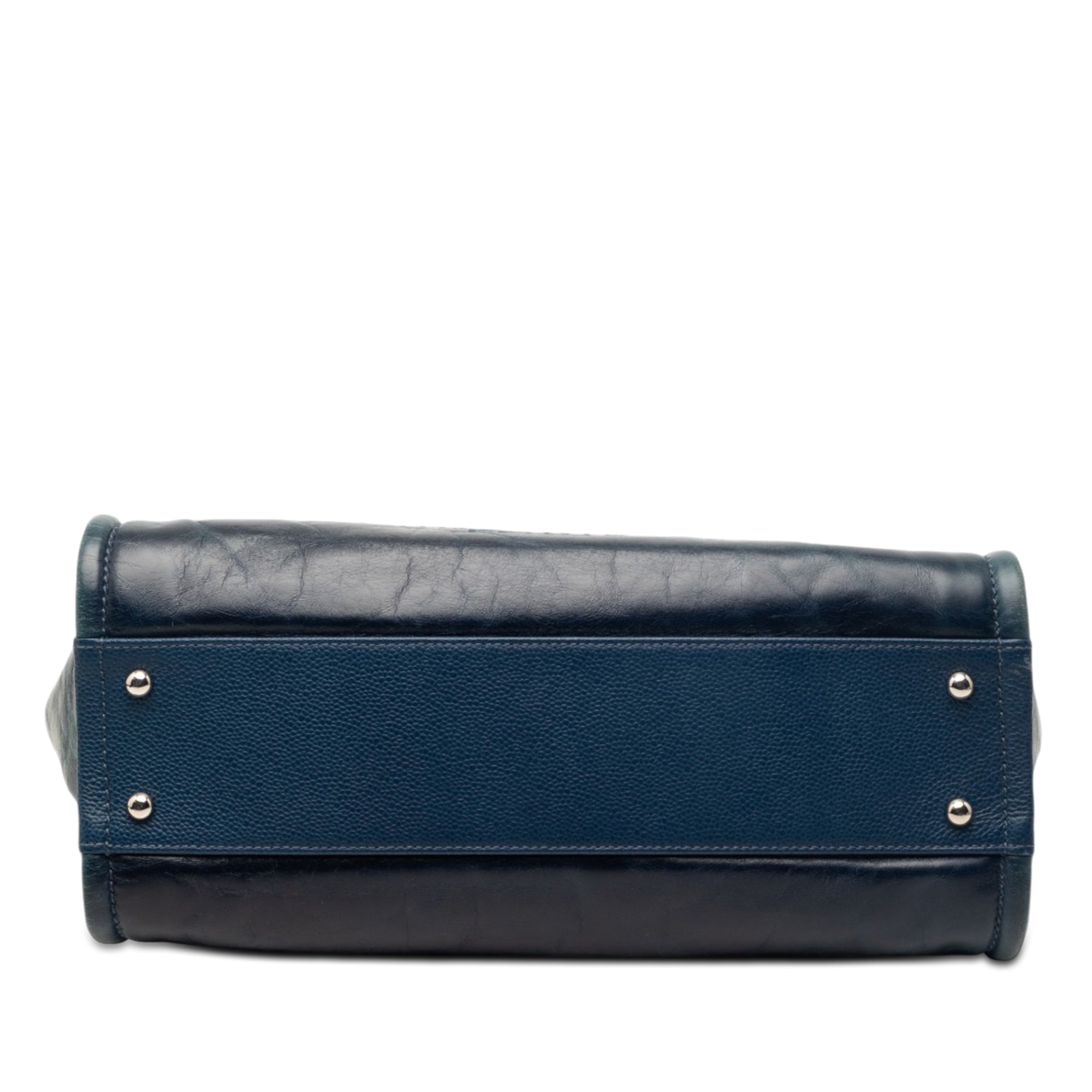 Small Glazed Calfskin Deauville Tote - Image 3