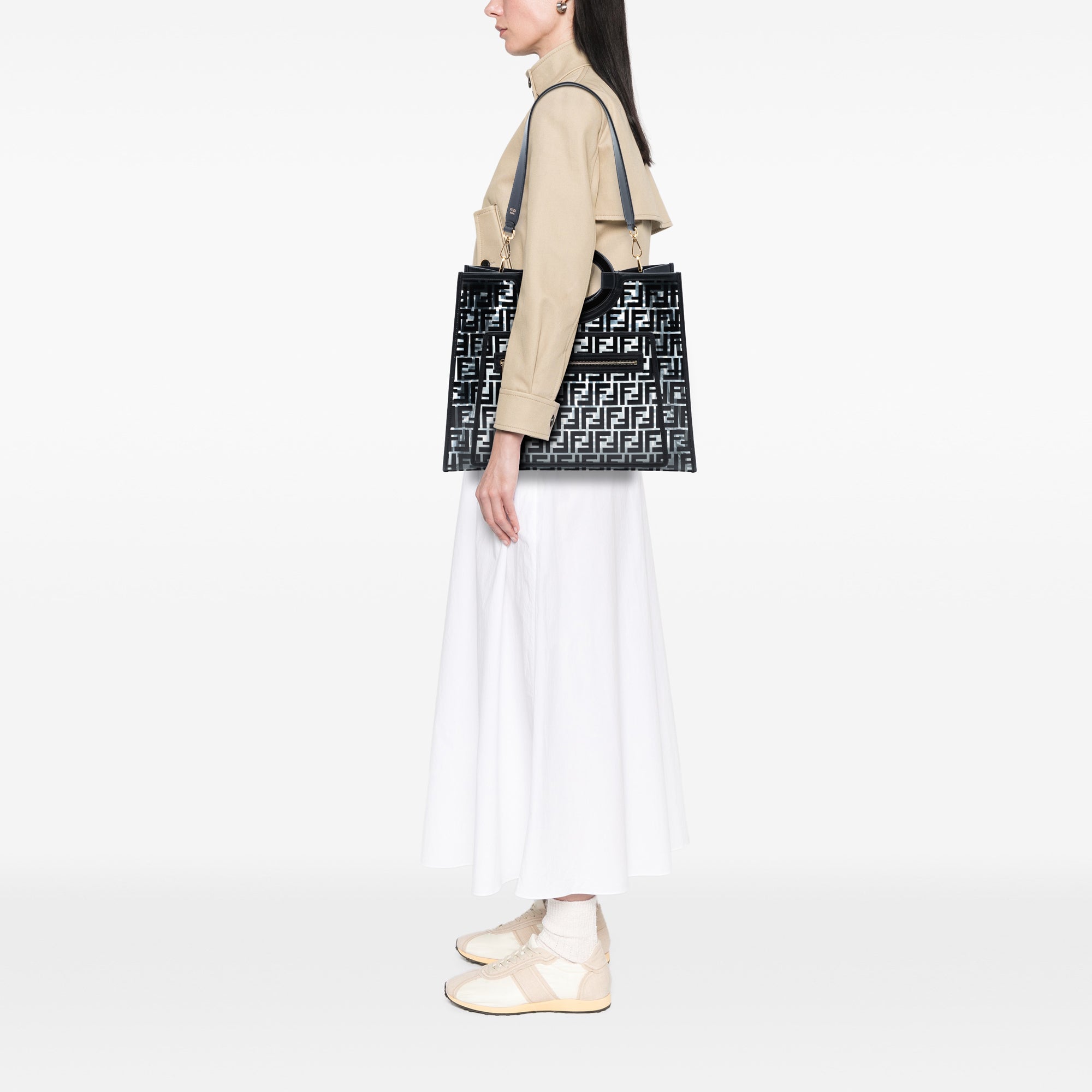 Medium FF PVC and Vitello Century Runaway Shopper Tote - Image 7