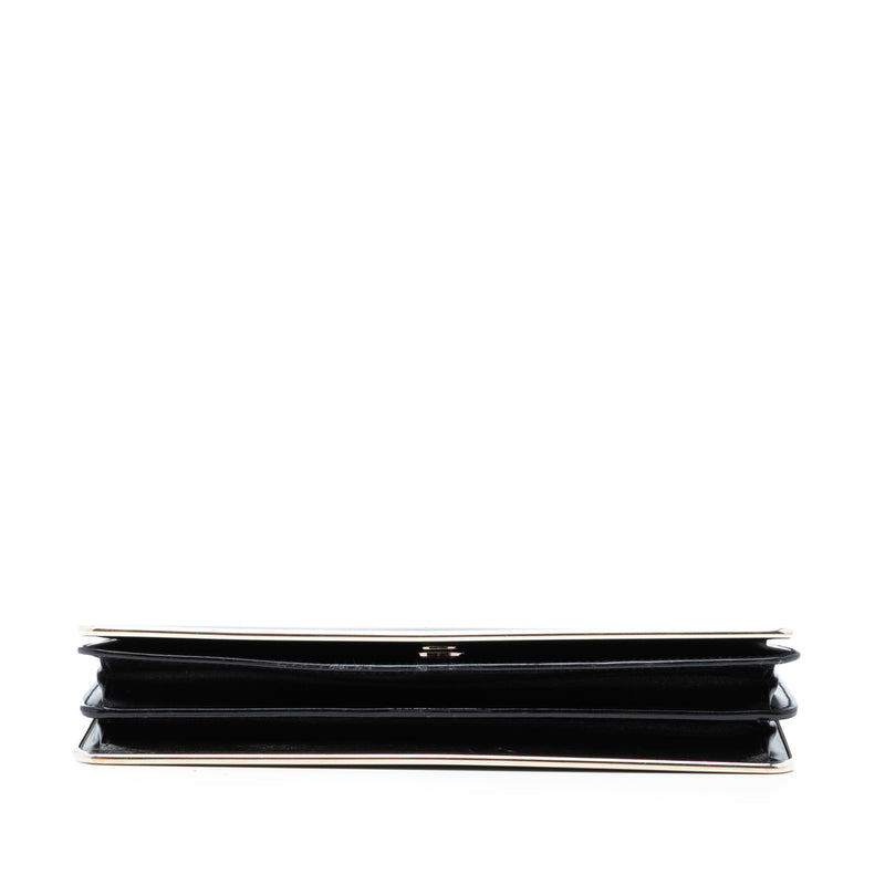 Metal Trimmed Smooth Calfskin Clutch - Image 3