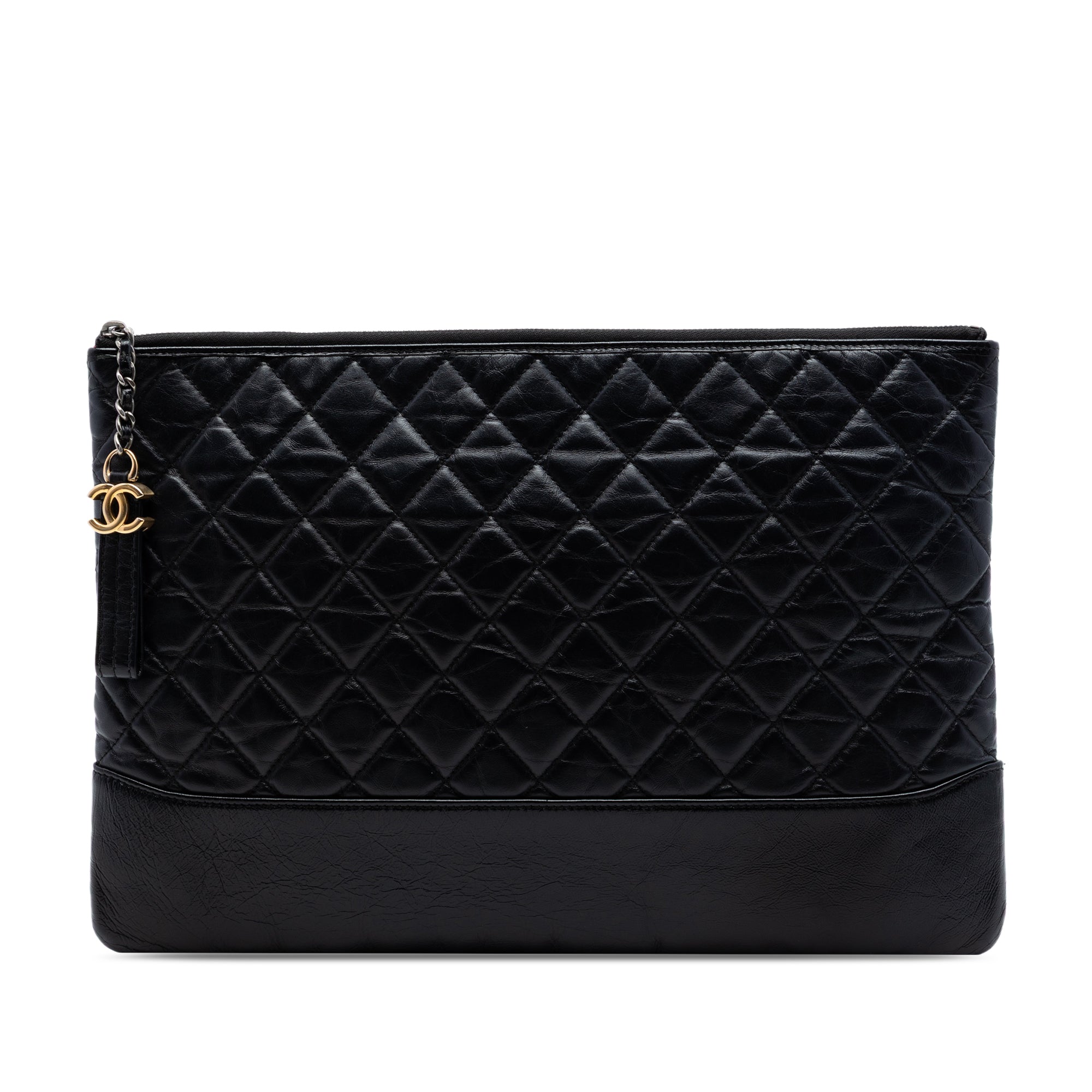 Large Aged Calfskin Gabrielle O Case Clutch - Image 1