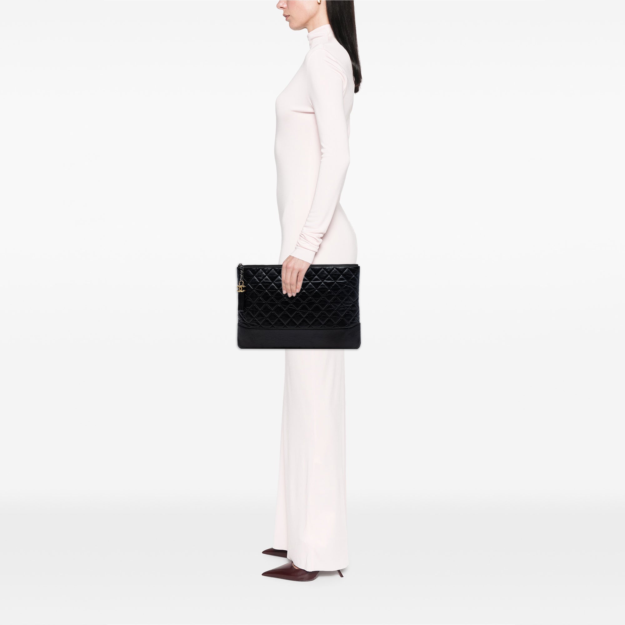 Large Aged Calfskin Gabrielle O Case Clutch - Image 6
