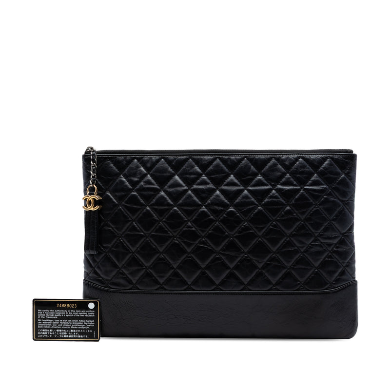 Large Aged Calfskin Gabrielle O Case Clutch - Image 7
