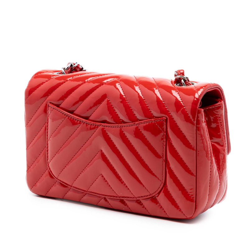 Mini Rectangular Classic Chevron Patent Single Flap - Image 2