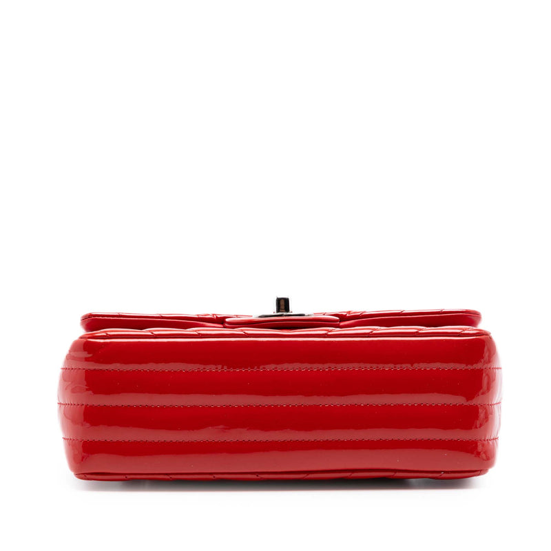 Mini Rectangular Classic Chevron Patent Single Flap - Image 3