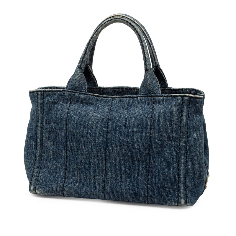 Small Denim Canapa Logo Satchel - Image 2