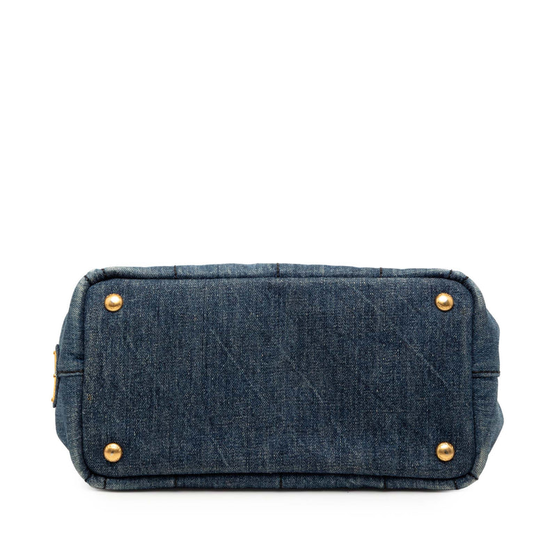Small Denim Canapa Logo Satchel - Image 3