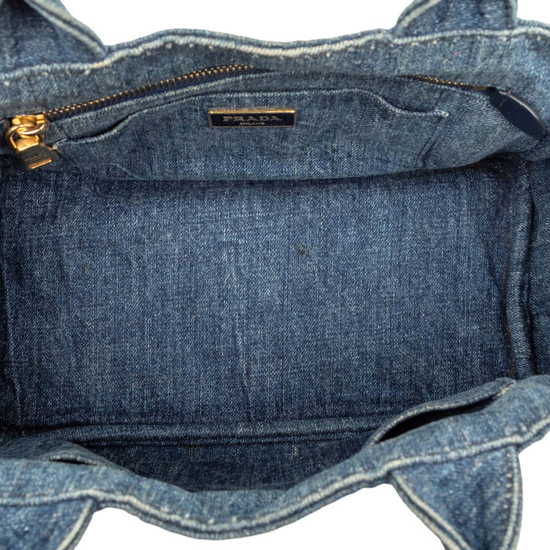 Small Denim Canapa Logo Satchel - Image 4