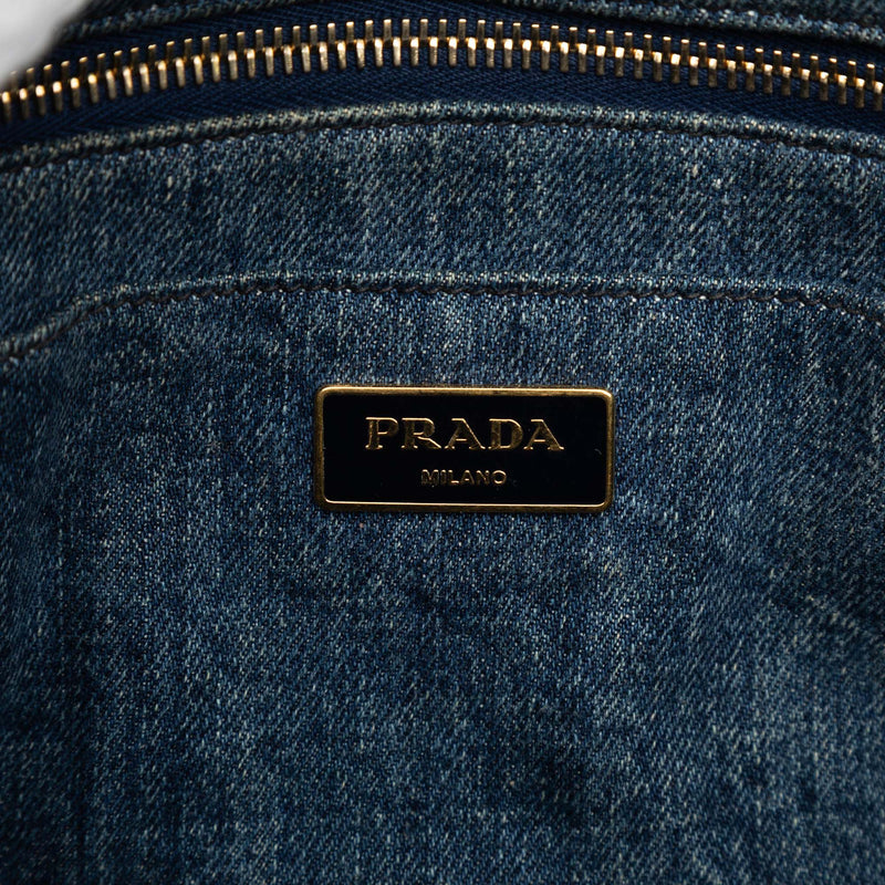 Small Denim Canapa Logo Satchel - Image 5