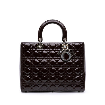 Large Patent Cannage Lady Dior - Image 1
