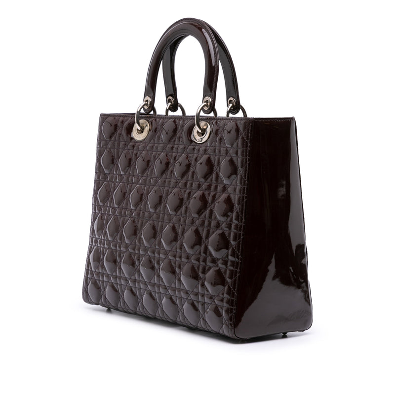 Large Patent Cannage Lady Dior - Image 2