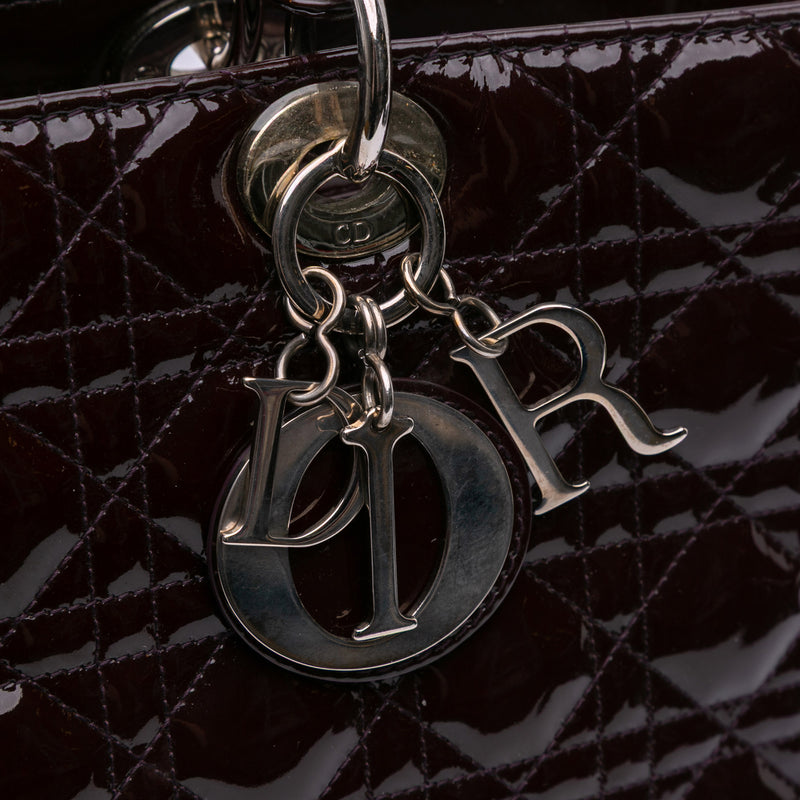 Large Patent Cannage Lady Dior - Image 6