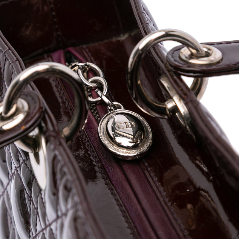 Large Patent Cannage Lady Dior - Image 7