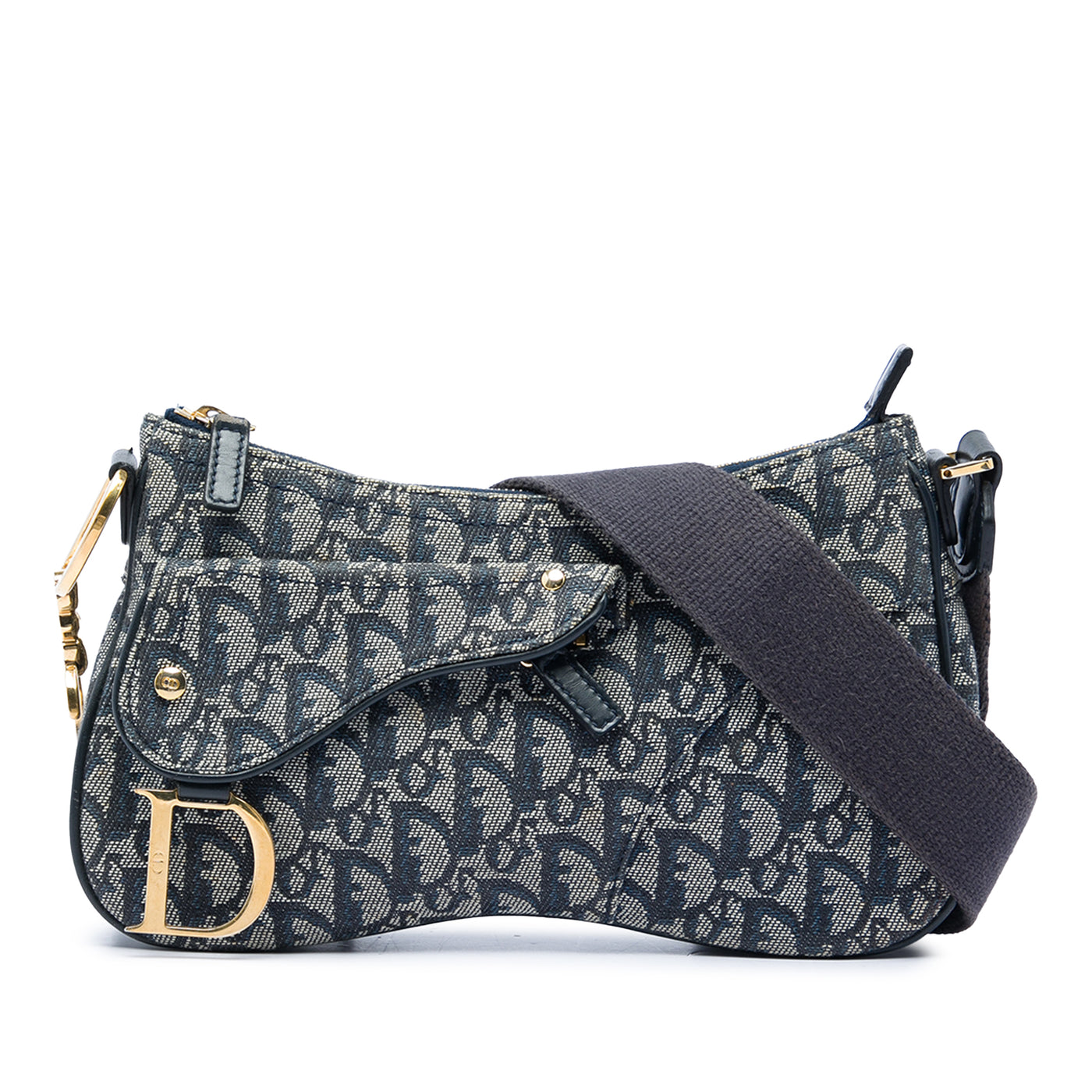 Diorissimo Trotter Canvas Double Saddle Crossbody - Image 1