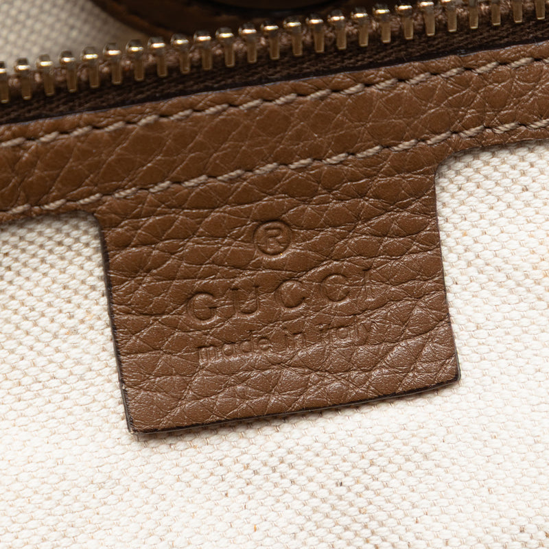Large Calfskin Bamboo Shopper Satchel - Image 5