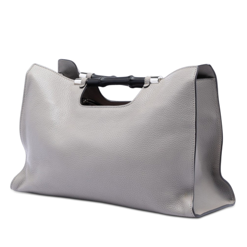 Medium Calfskin Bamboo Daily Shopper Satchel - Image 2