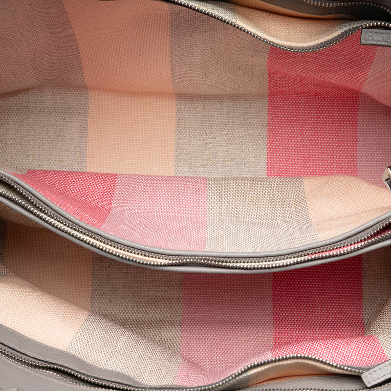 Medium Calfskin Bamboo Daily Shopper Satchel - Image 4