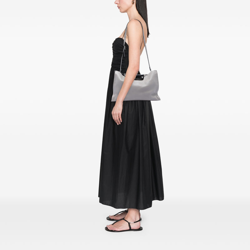 Medium Calfskin Bamboo Daily Shopper Satchel - Image 6