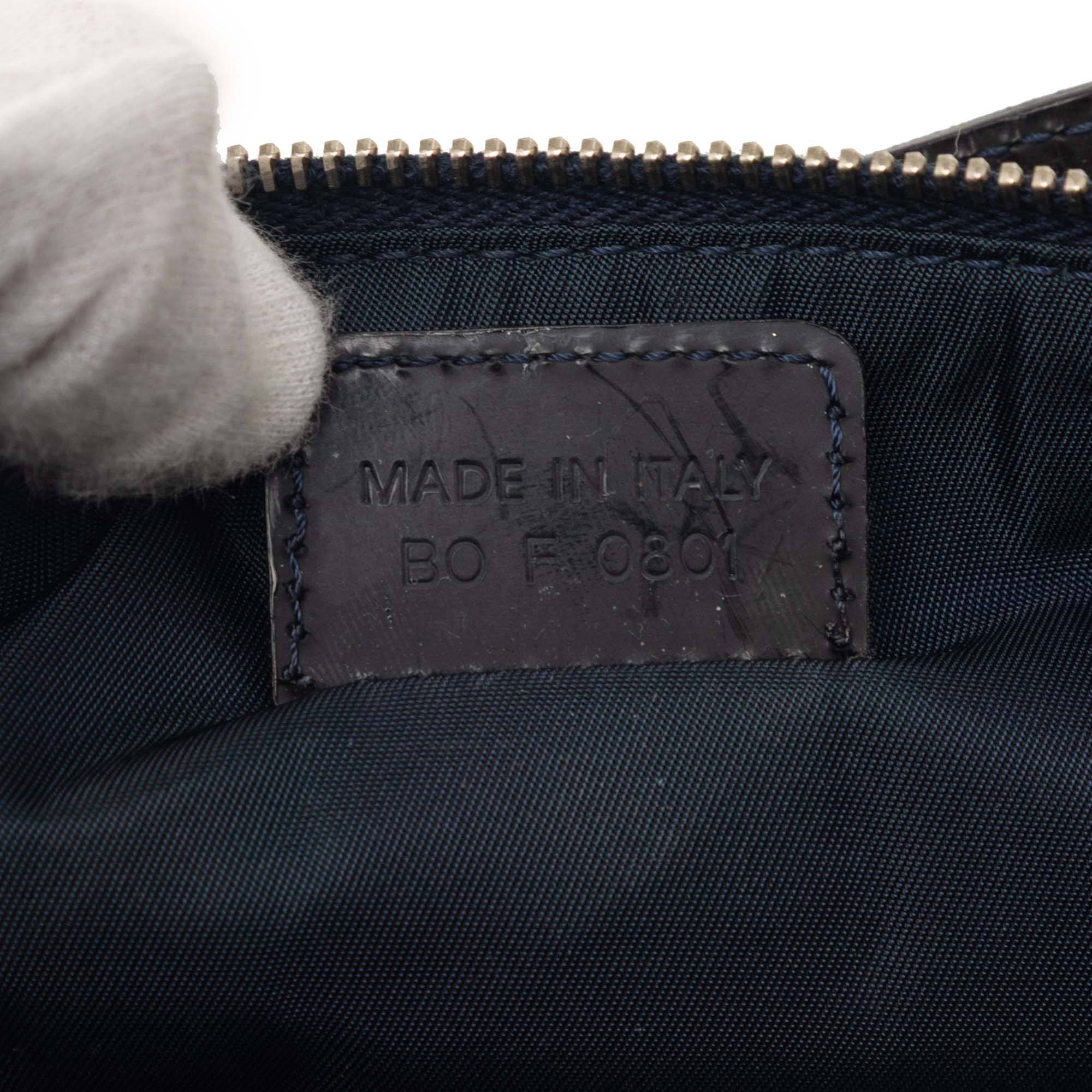 Mini Canvas Printed Denim Speedway Saddle Pochette - Image 6