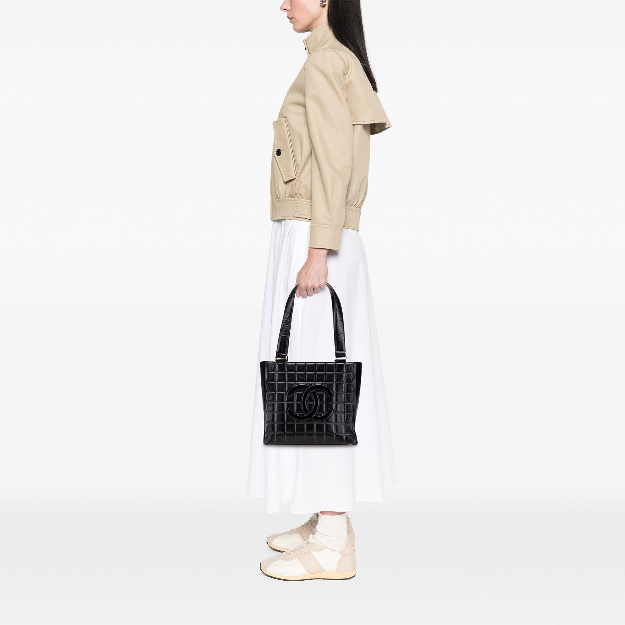 CC Choco Bar Lambskin Tote - Image 11