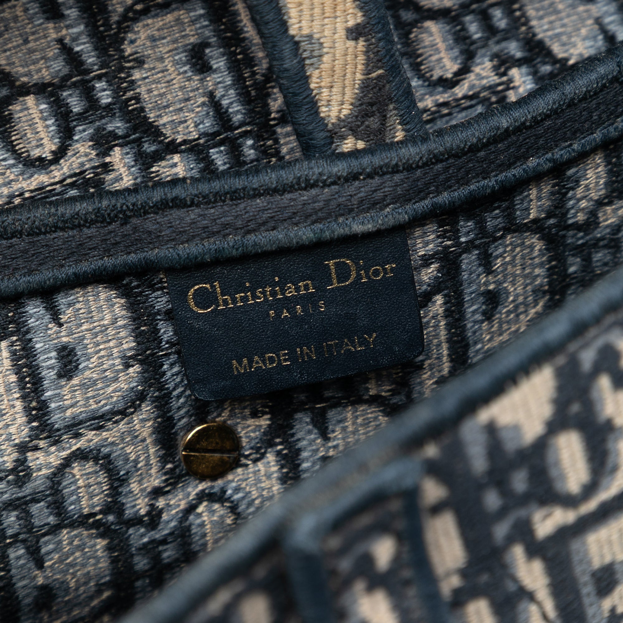 Oblique Embroidered Canvas Saddle Bag - Image 5