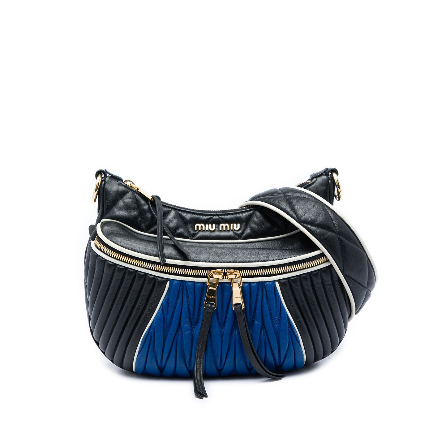 Matelasse Tricolor Nappa Rider Shoulder Bag - Image 1