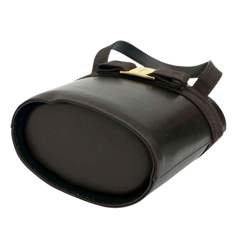 Leather Vara Bow Top Handle Bucket Bag - Image 7