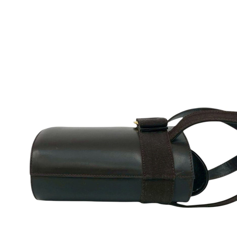 Leather Vara Bow Top Handle Bucket Bag - Image 9