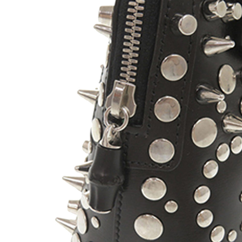 Mini Studded Dollar Calfskin Bamboo Diana Dome Satchel - Image 9