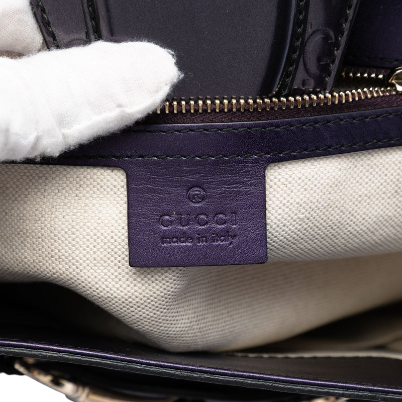 Large Guccissima Patent Emily Shoulder Bag - Image 5
