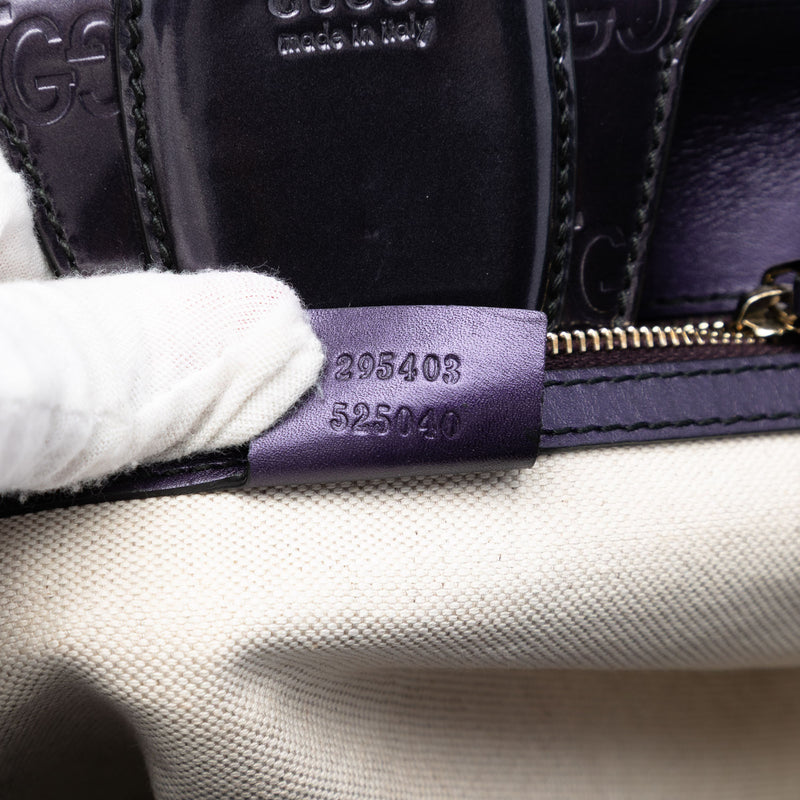 Large Guccissima Patent Emily Shoulder Bag - Image 6