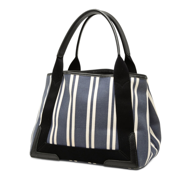 Canvas Striped Navy Cabas S - Image 2