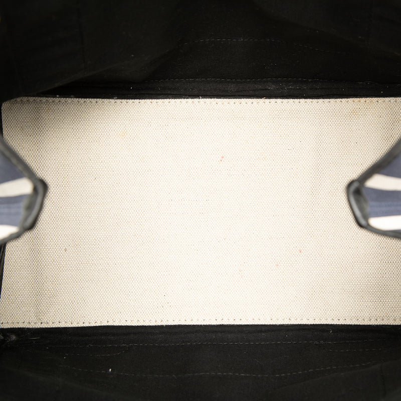 Canvas Striped Navy Cabas S - Image 4