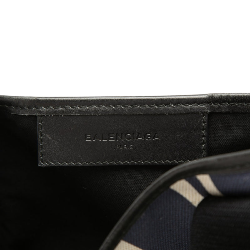 Canvas Striped Navy Cabas S - Image 5