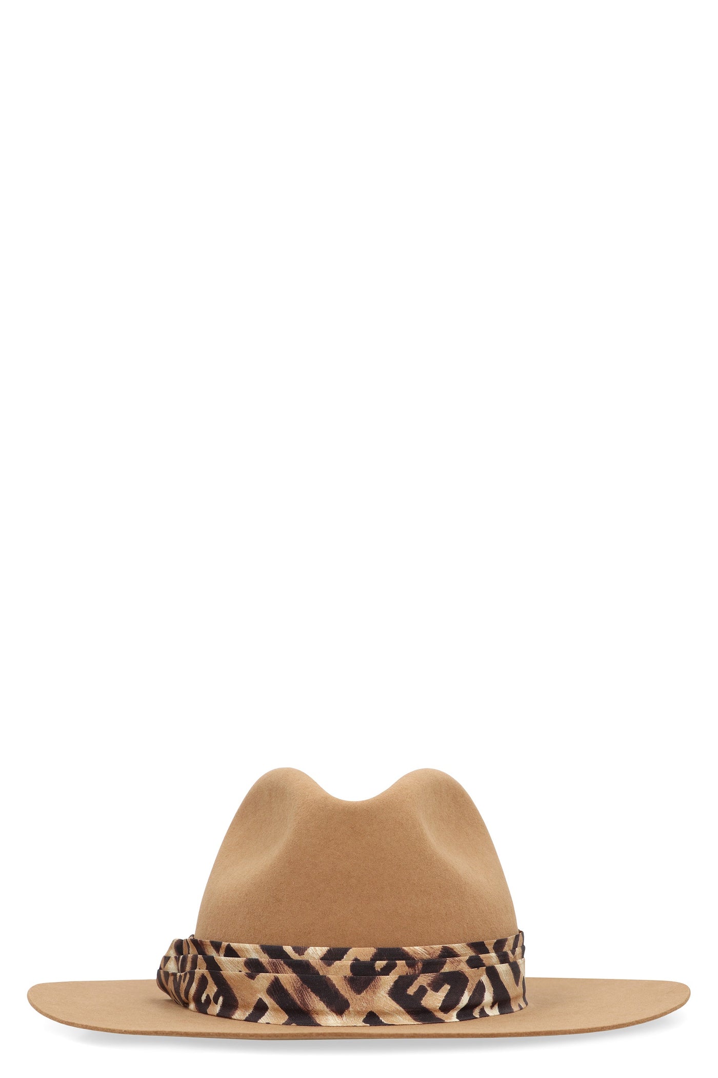 Fendi Fxq710 Camel Wool Felt Fedora — Fedoras