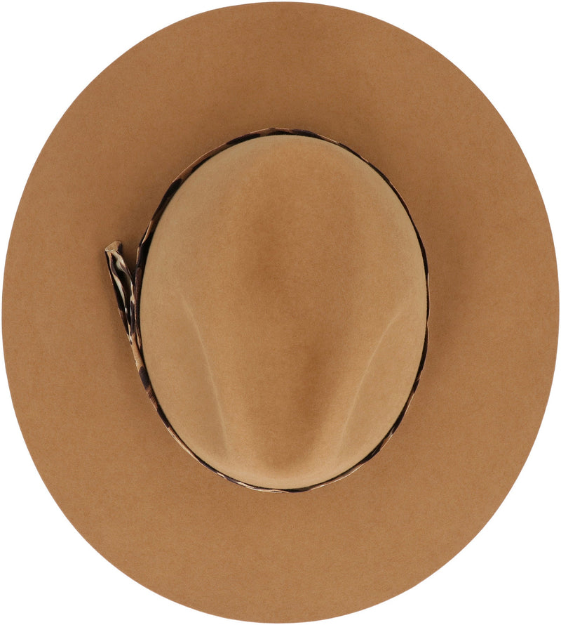 Fendi Fxq710 Camel Wool Felt Fedora — Fedoras