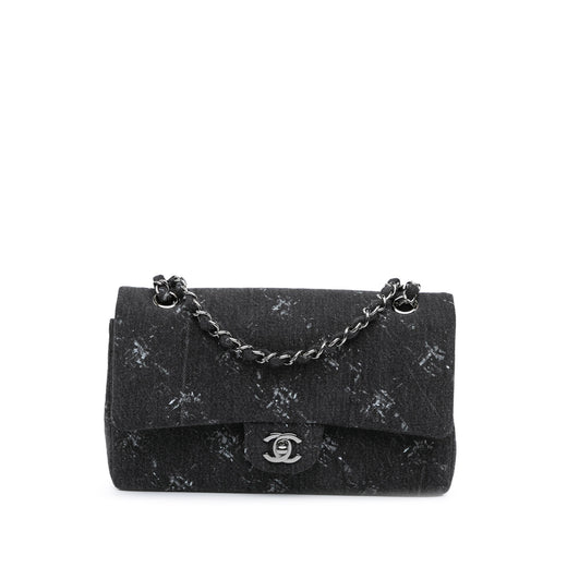 Medium Denim Double Flap - Image 1