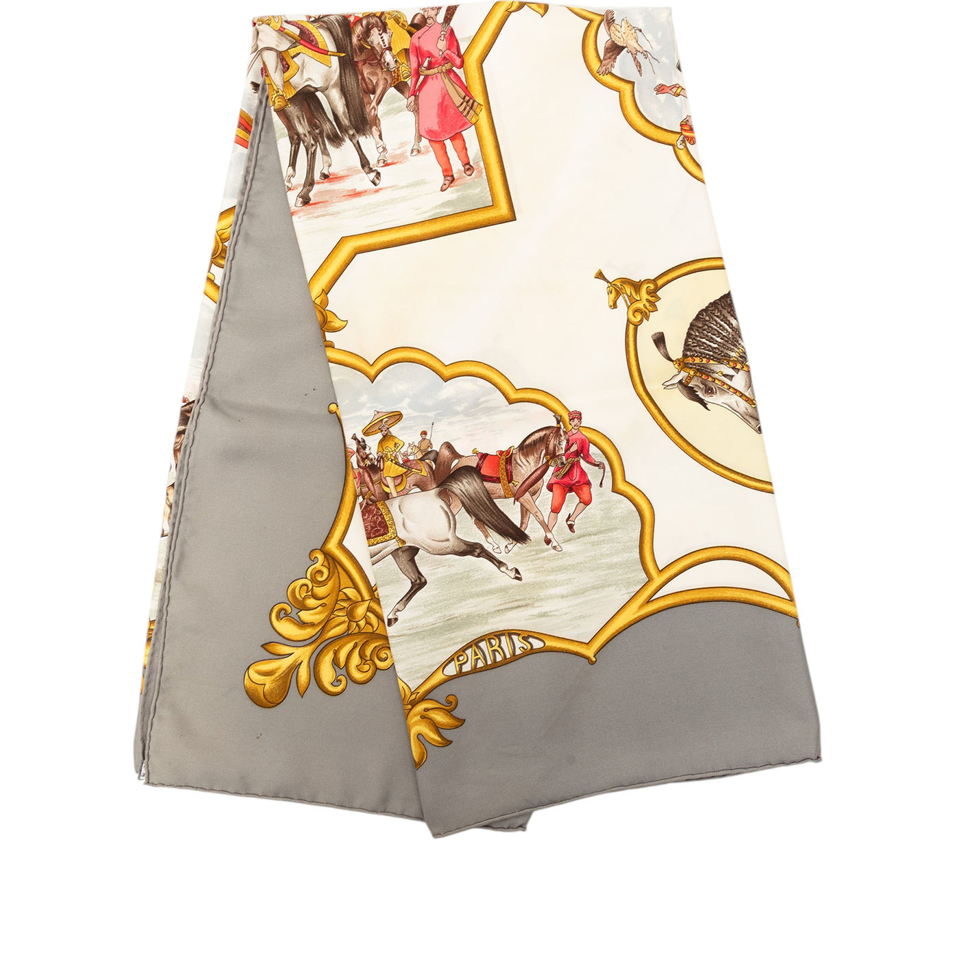 Les Chevaux des Moghols Silk Scarf 90 - Image 1