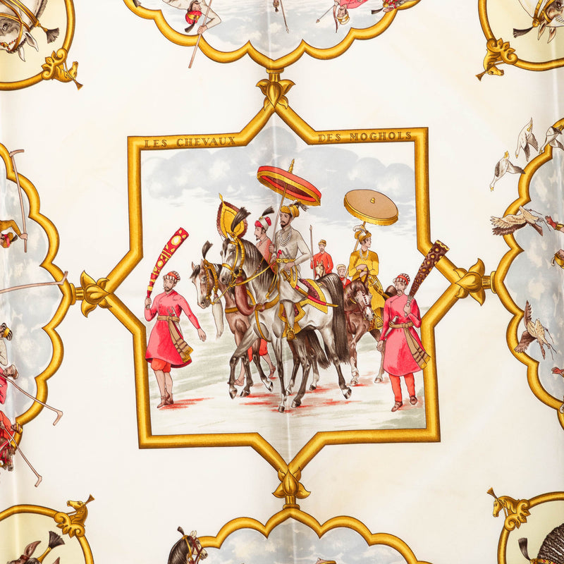 Les Chevaux des Moghols Silk Scarf 90 - Image 2
