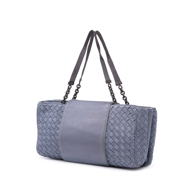 Canvas Intrecciato Buckle Flap Handbag - Image 2