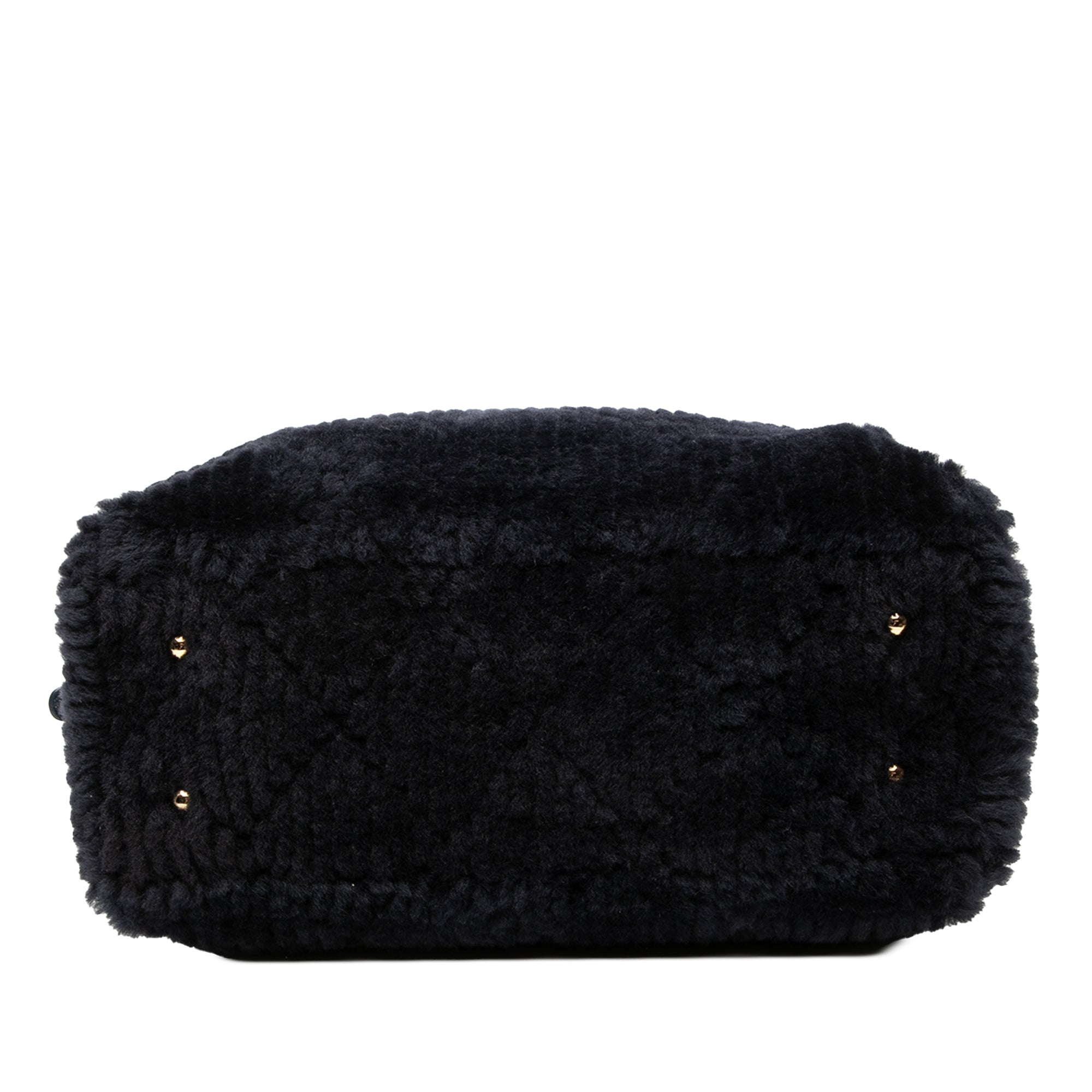 Coco Neigh Large Quilted Shearling Bowling Bag - Image 3
