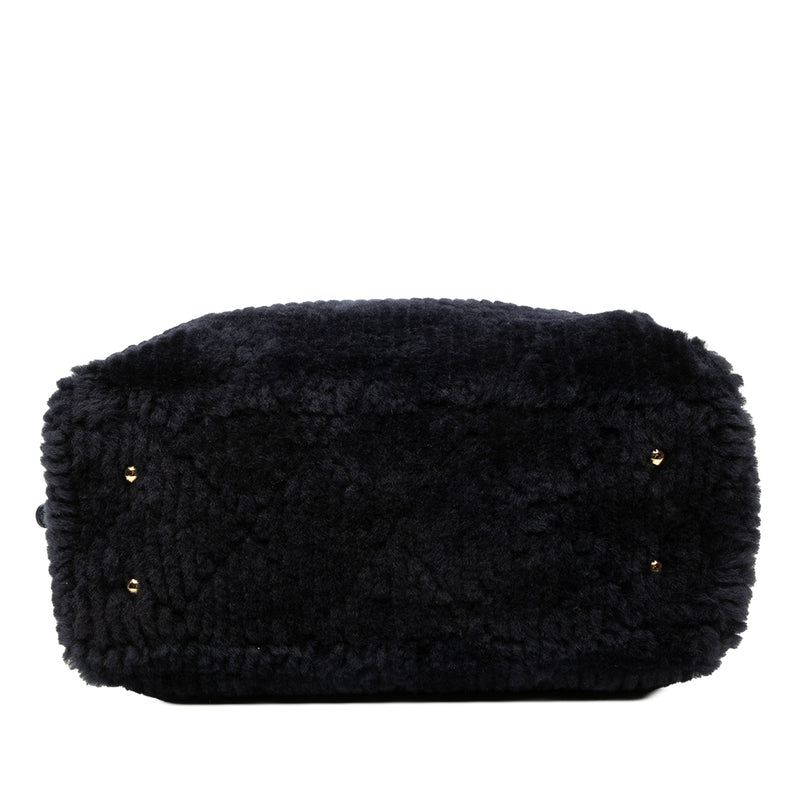 Coco Neigh Large Quilted Shearling Bowling Bag - Image 3