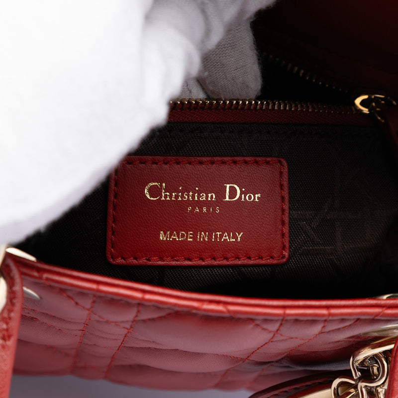 Small Lambskin Cannage My ABCDior Lady Dior - Image 5